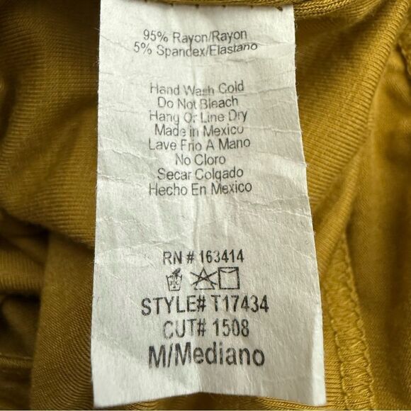 21 Saints Dark Mustard Yellow Tank Top Bodysuit Size Medium - Picture 5 of 5